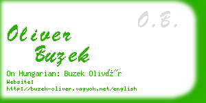 oliver buzek business card